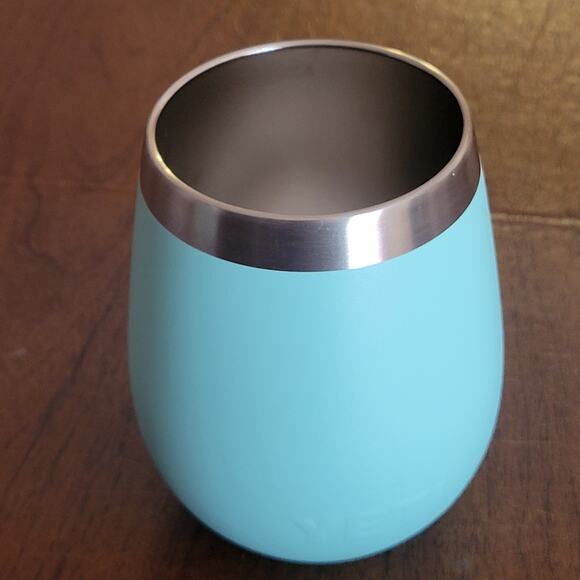 Yeti Rambler Wine Tumbler 10oz Teal Insulated Stainless Steel New, no tag - Picture 1 of 7